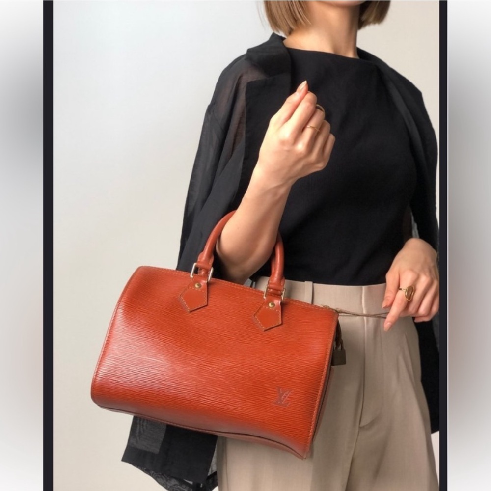 Louis Vuitton Burnt Orange Epi Leather Satchel-read listing - Picture 3 of 16